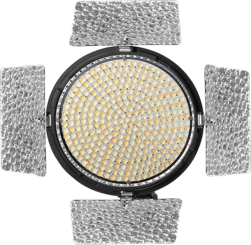 YONGNUO YN216II Luz de video profesional portátil de 24 W con temperatura de color ajustable 2700k-8000k y 4 placas de color