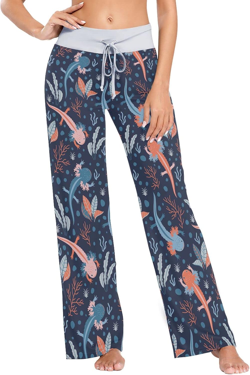 Women's Pajama Lounge Pants Casual ​Drawstring Loose Sleepwear Cozy Stretch Pants Wide Leg