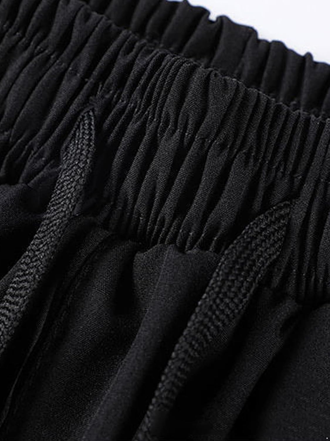 Freebily Men's 2 in 1 Sport Pants Athletic Running Gym Leggings with Drawstring Side Split Shorts