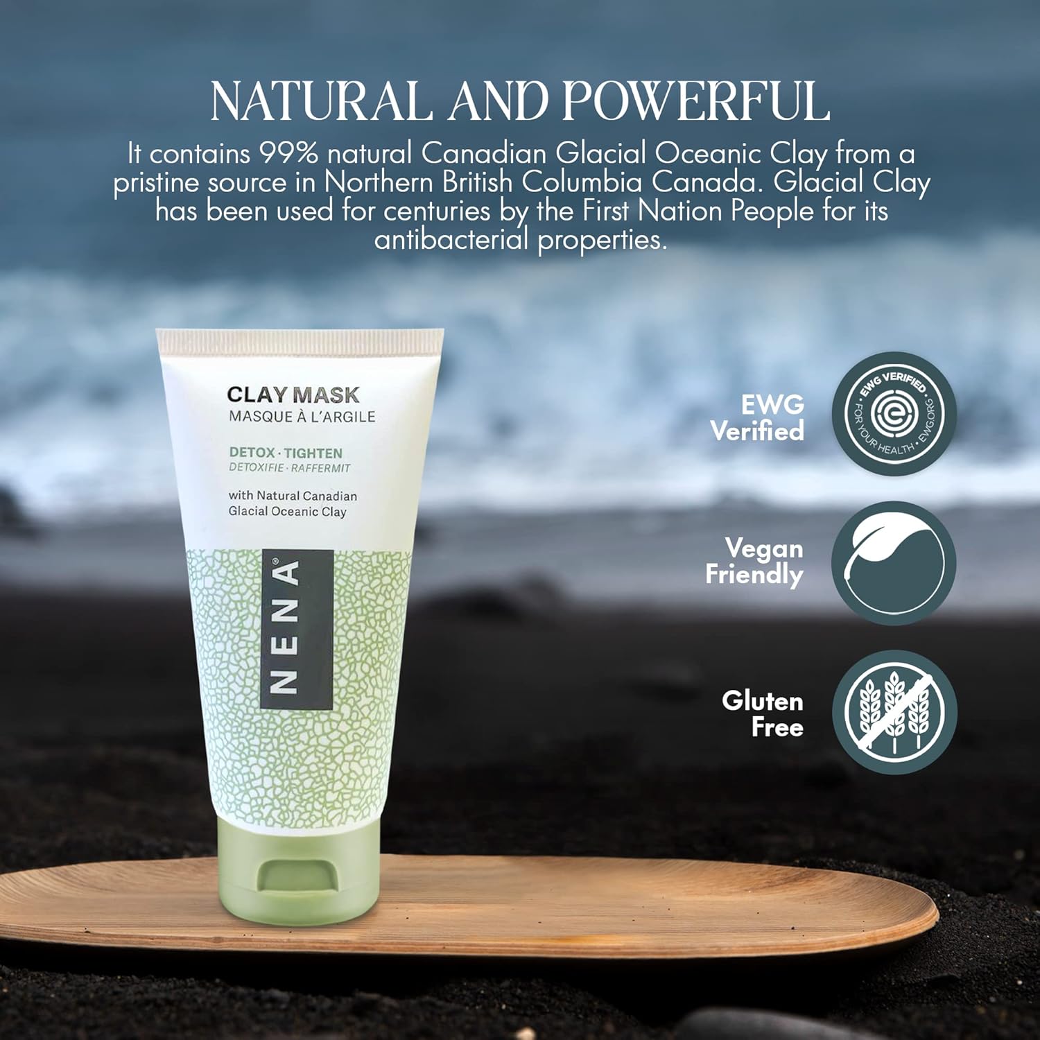 NENA Skincare Clay Mask - Clay Mask for Face - Purifies and Rejuvenates Skin with Mineral-Rich Formula - Refines Pores for Clearer Complexion - 4.2 oz - Image 4