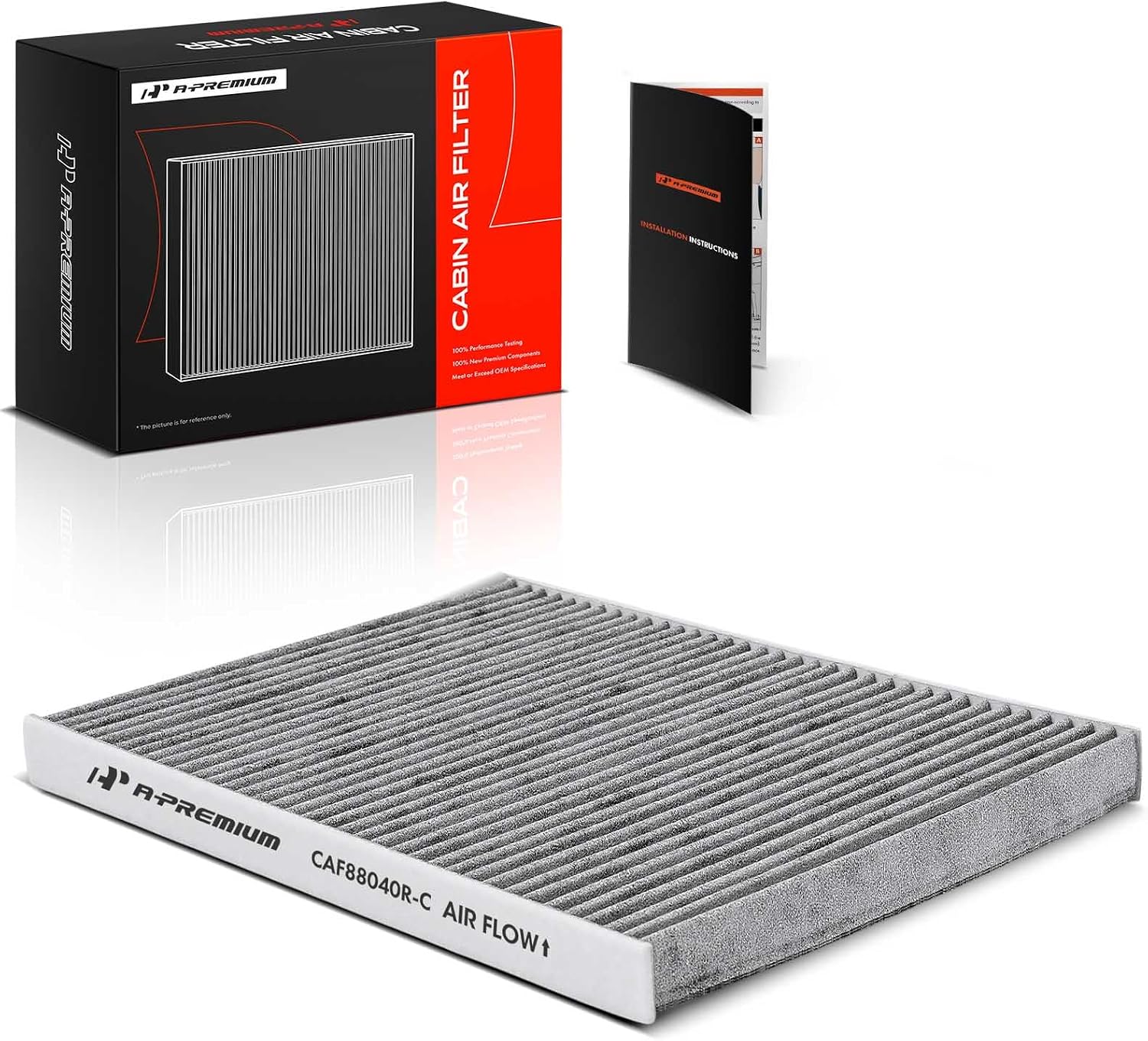 A-Premium Cabin Air Filter with Activated Carbon Compatible with Buick LeSabre & Cadillac DeVille, DTS & Oldsmobile Aurora & Pontiac Bonneville, 2000-2011, 3.8L 4.0L 4.6L, Replace# 95164349