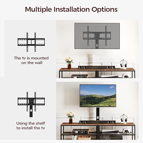 Miniatura 6 de Soporte de TV con soporte y 4 tomas de corriente de 70.9 pulgadas, consola multimedia centro de entretenimiento, soporte giratorio para TV de hasta