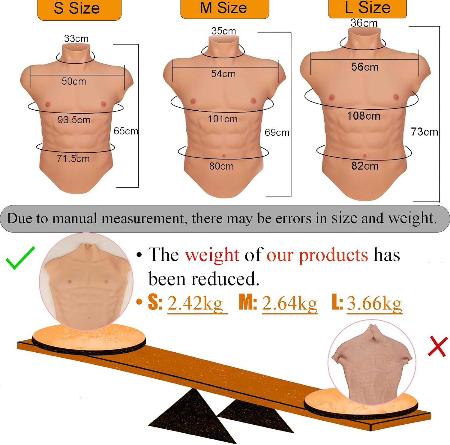 Silicone Muscle Suit Fake Male Chest Realistic Fake Muscle Costume Simulation For Cosplay Halloween Transgender