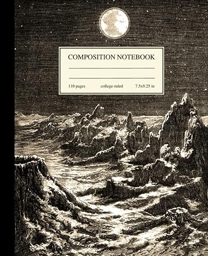 Composition Notebook College Ruled: Vintage Astronomy Moon &amp; Earth Illustration | Science Aesthetic Journal for Back to School, College &amp; University (Vintage Flora and Fauna)