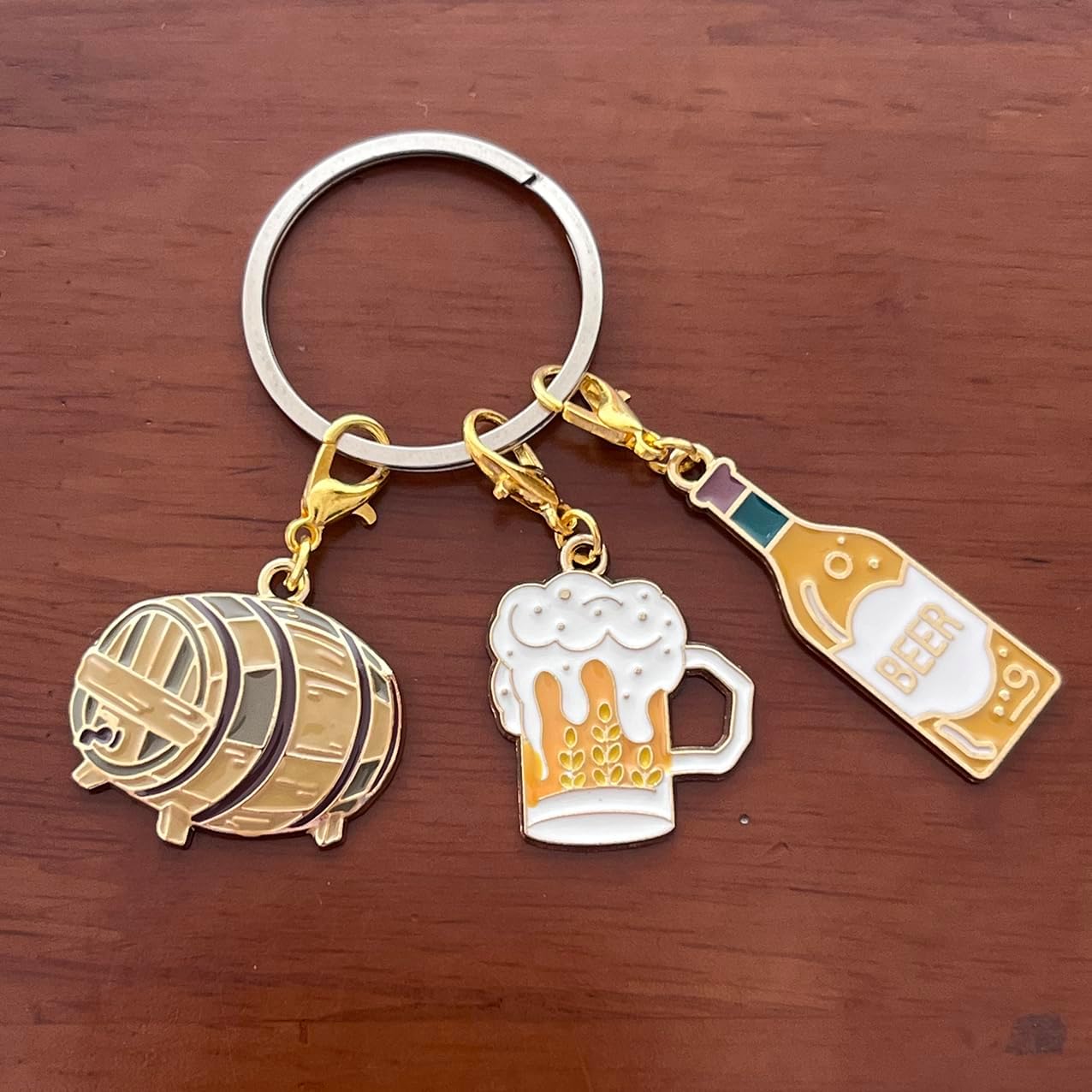5-Pack Beer Clip on Charms Beer Cup Charms with Lobster Clasp for Husband Father's Day Jewerly