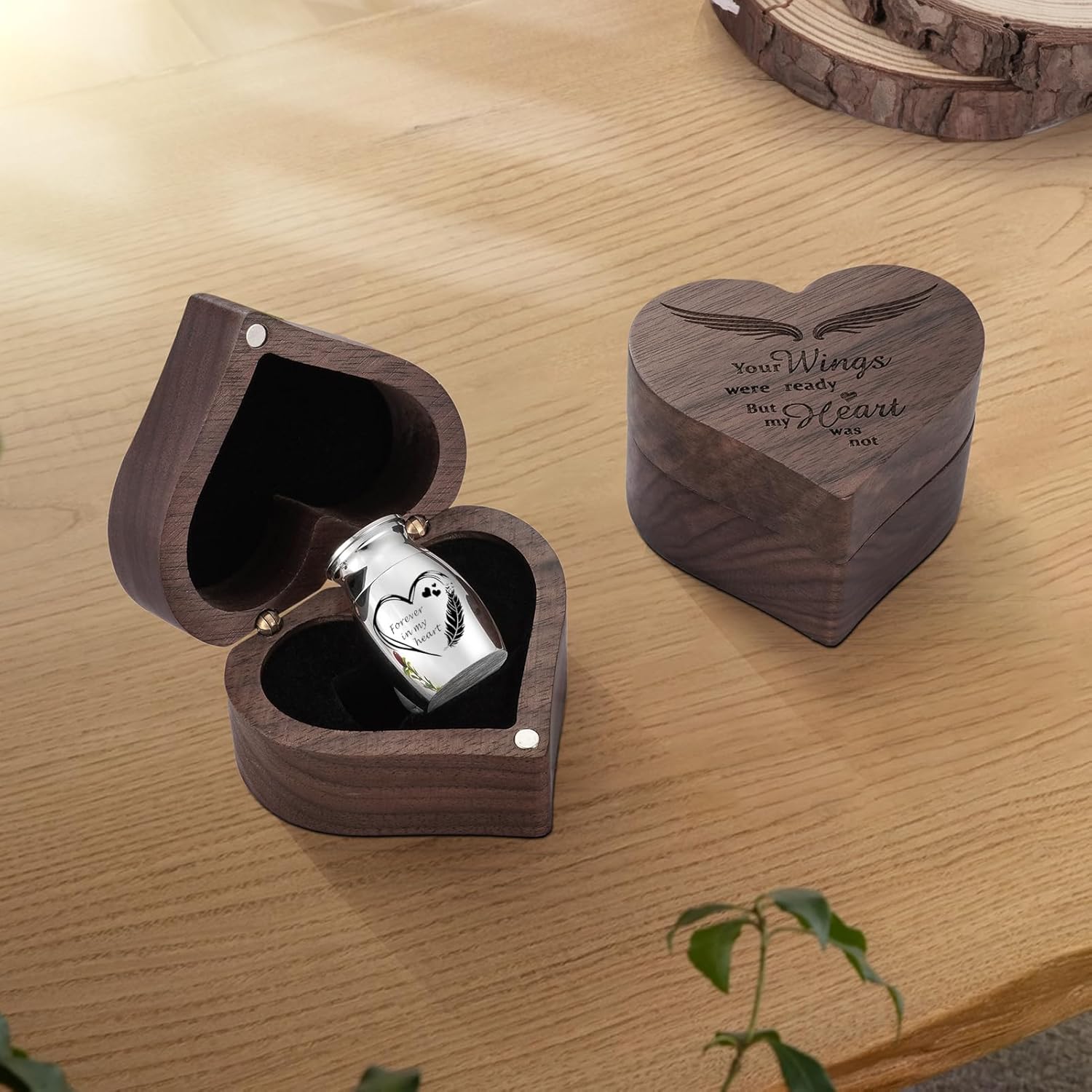 Dletay Small Urns for Human Ashes Keepsake Heart Shaped Box Mini Cremation Urns for Women Men 1.2 Inches Memorial Funeral Urn-Forever in My Heart - Image 5