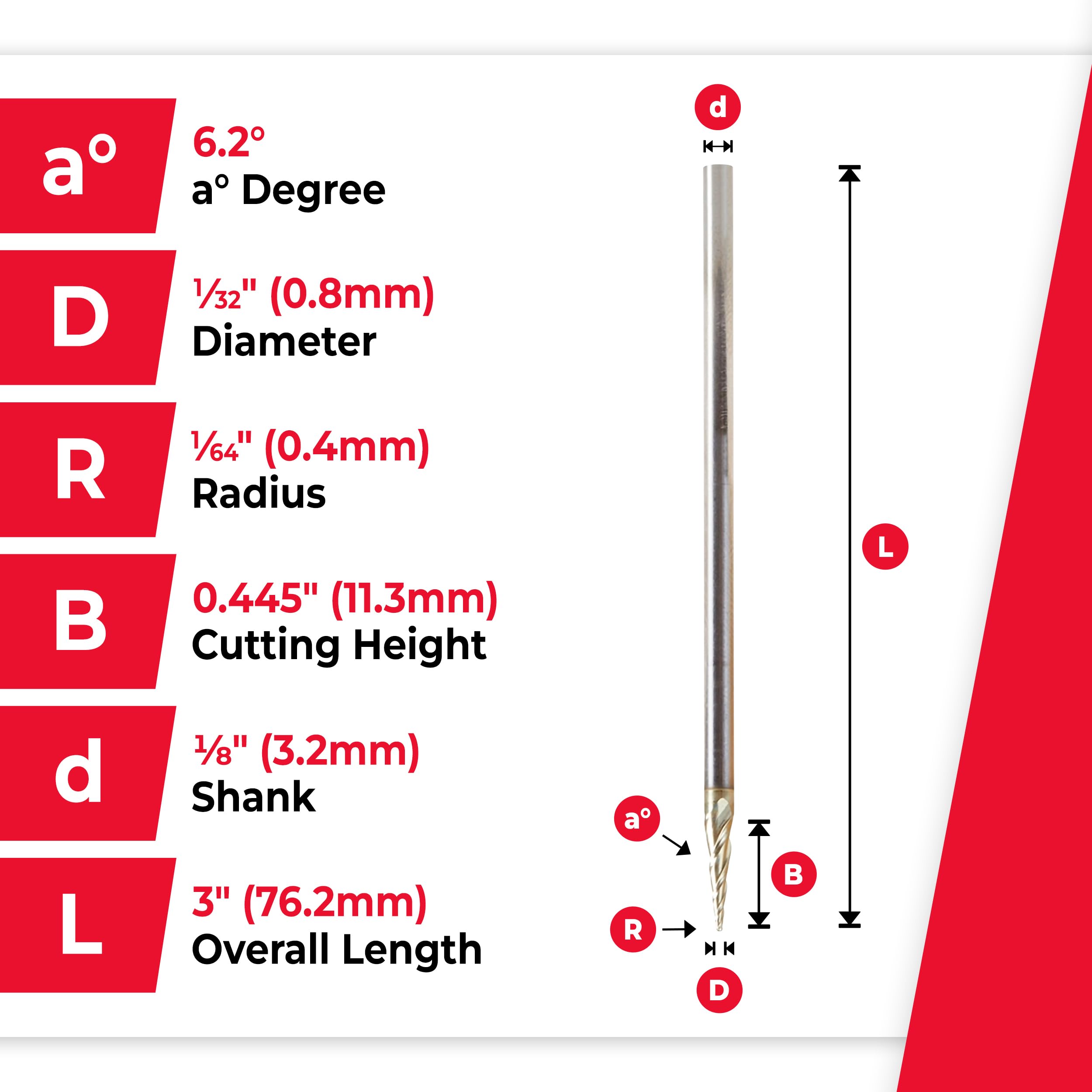 Amana Tool Up Cut Spiral CNC Router Bits for 2D/3D Carving