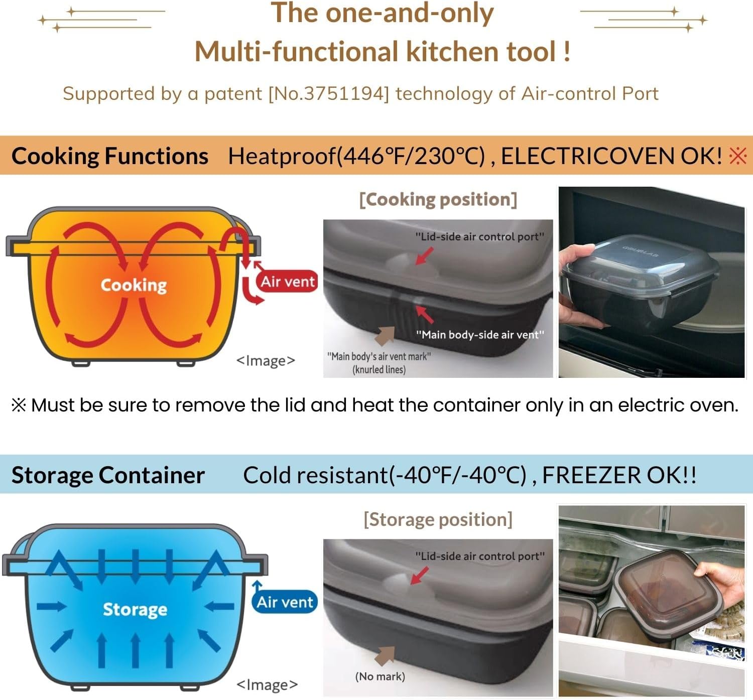 Microwave Cookware | Oven cookware | Freezer Container | Multi Kitchen tool | BPA Free | Heat Resistant | Dishwasher Safe | Quick healthy waterless cooking | Easy clean | Made in Japan | IMGLB-PS