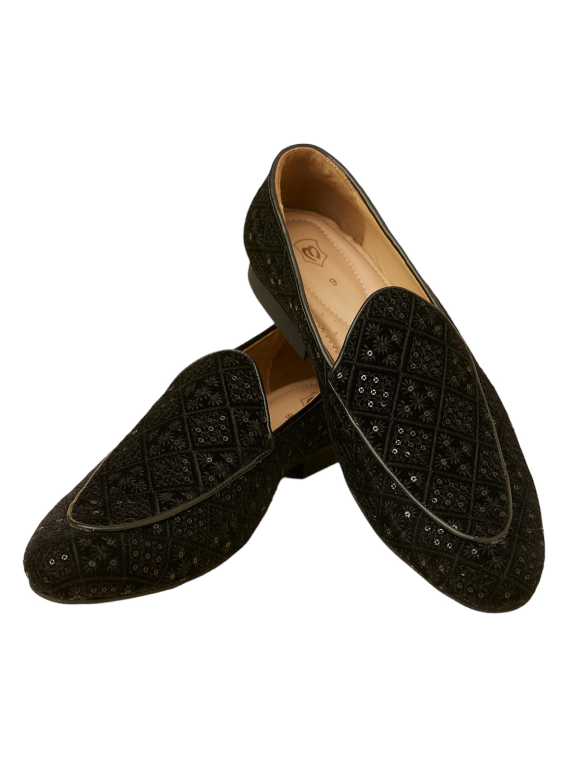 Manyavar Coal Black Sequinned Loafer Style Jutis | Mens Ethnic Jutti | Juttis and Mojaris (B0CVX1QPYD) Amazon Price History, Amazon Price Tracker