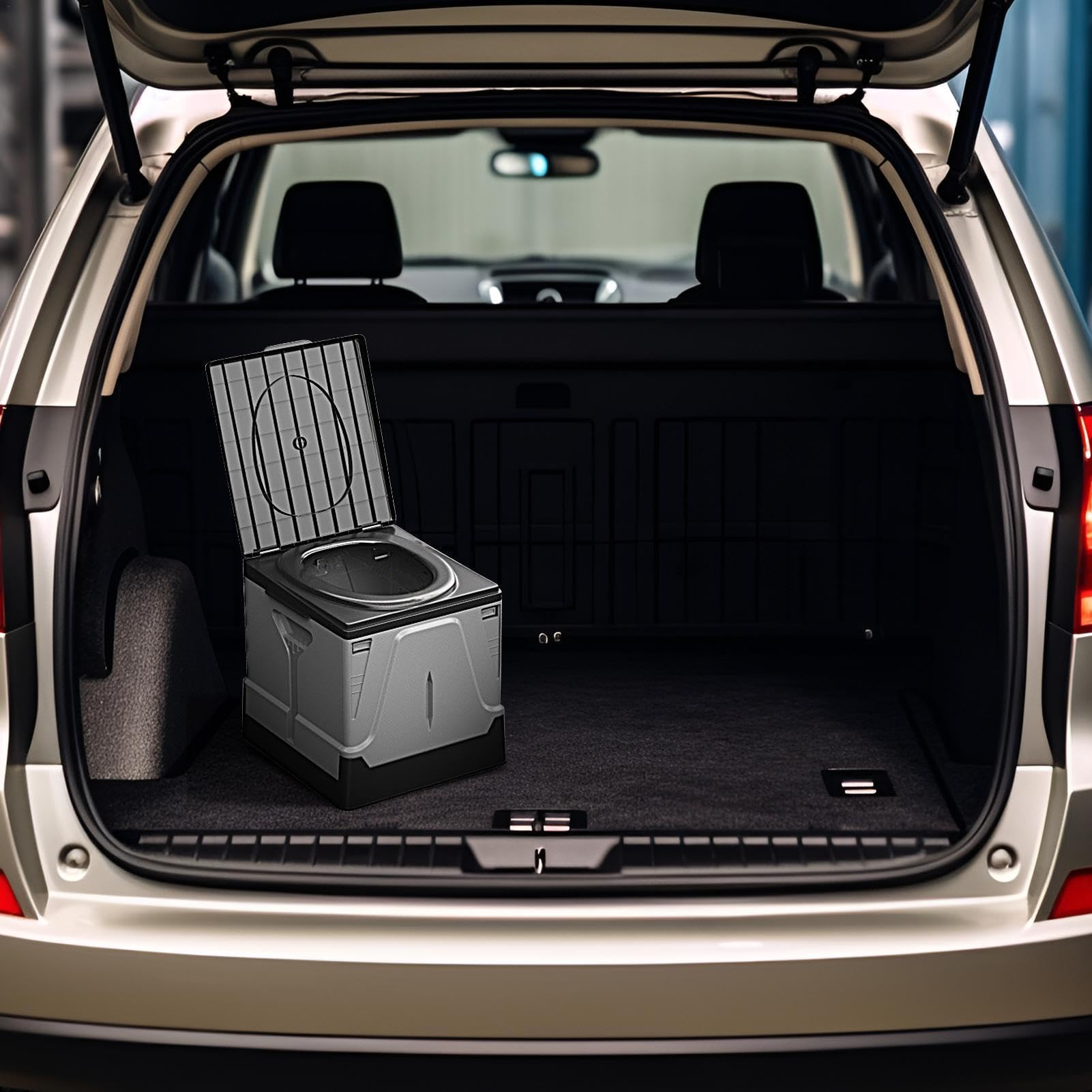 Inodoro Plegable para Viaje Retráctil Telescópico Plegable Transportable | Orinal de Viaje Portátil para Coche Retráctil Telescópico Capacidad De Carga 181 kg, Adultos, Camping, Senderismo,