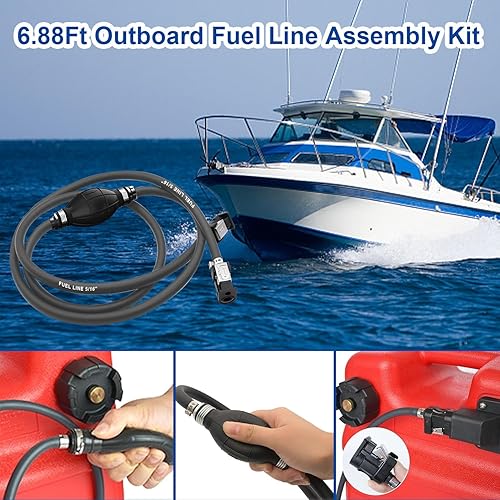 Miniatura 3 de Tnisesm Línea de combustible para barco, línea de combustible fuera de borda, línea de combustible marino, línea de combustible para barco con