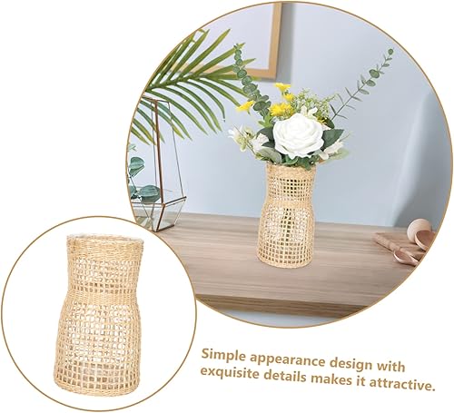 Miniatura 7 de Zerodeko Rattan Glass Vase Office Wicker to Weave