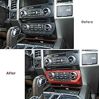 Vista 3 de Voodonala Panel de control de ajuste de aire para Ford F150 2015+(estilo de fibra de carbono rojo)