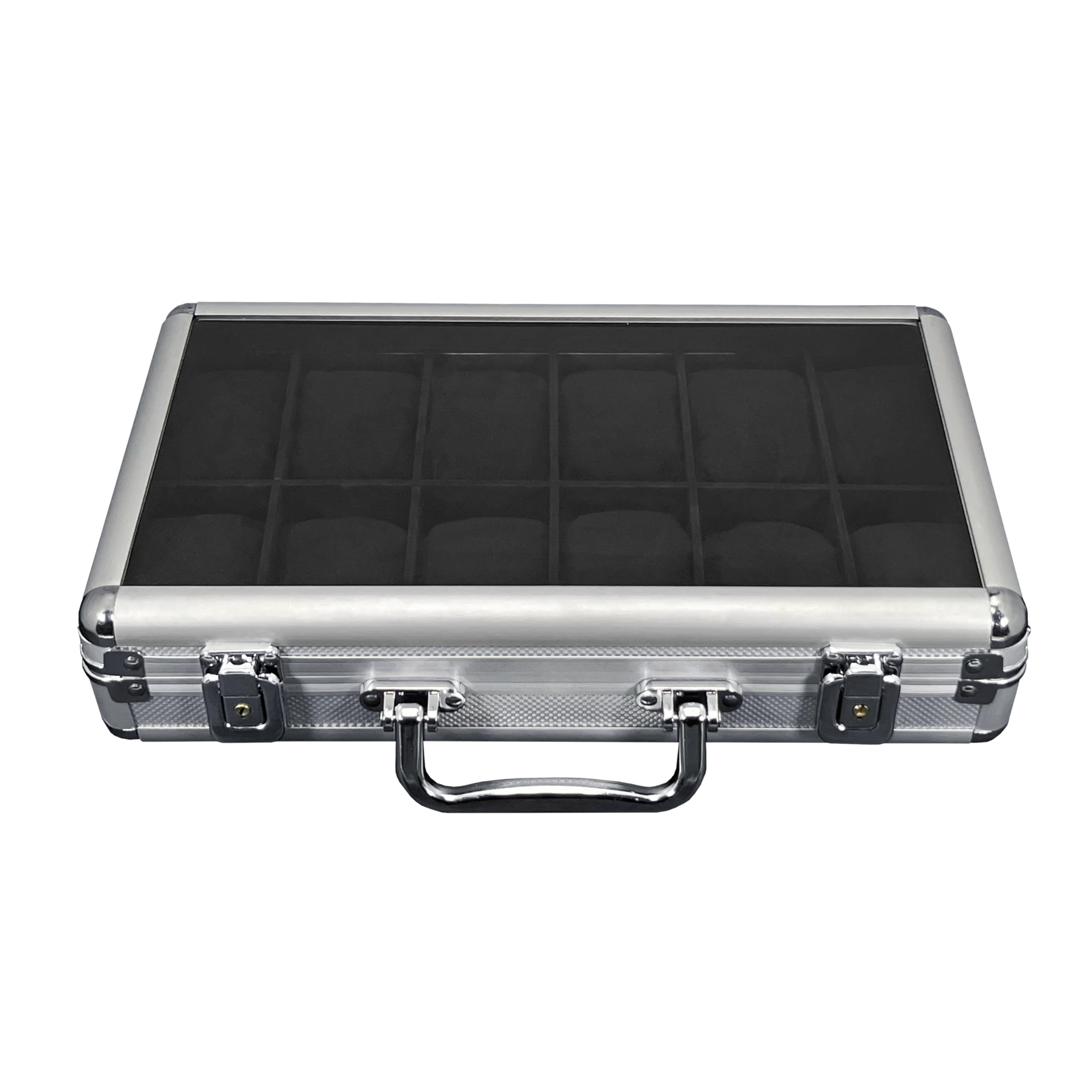 MAESTRORELOJERO MR Maestro Relojero - Vitrina para Guardar 12 Relojes | Aluminio Resistente | Ideal para Organización de Joyas y Relojes, Muy Practico, Estupendo para Regalo