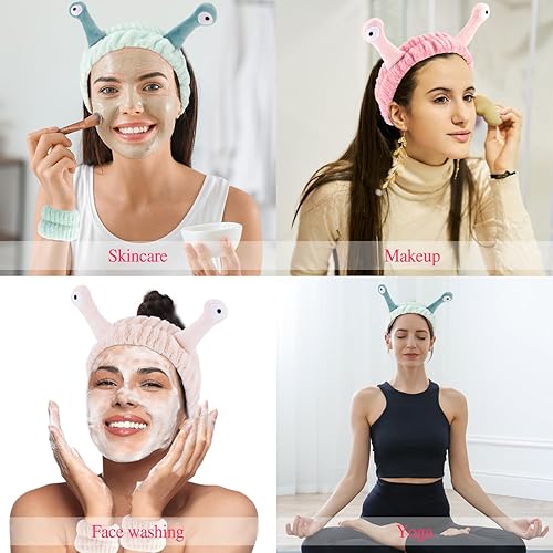 Miniatura 2 de Snail Spa - Juego de diadema y pulsera, cuidado de la piel y maquillaje, diadema para lavado de cara, lindo juego de spa de animales para mujeres y