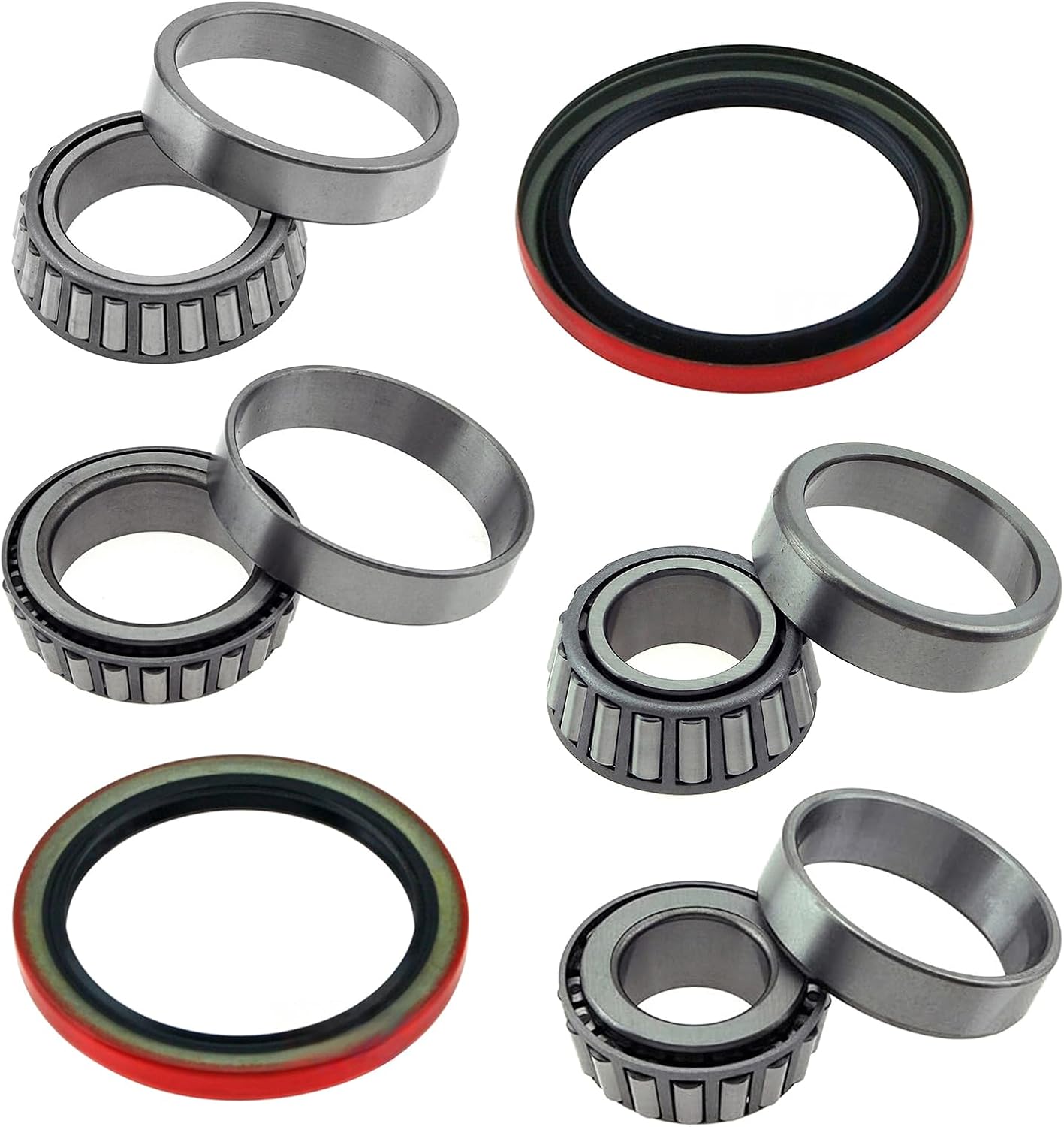 6PCS Front Wheel Hub Bearing & Seal Assembly Fit for Chevrolet C1500 1991-1999 / C1500 Suburban 1992-1999 / C2500 1991-1997 / GMC C1500 1991-1999 / C2500 1988-2000