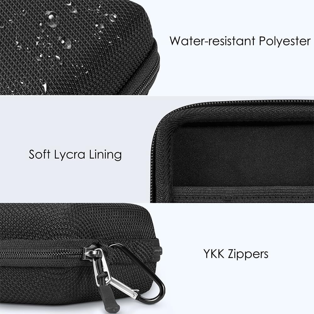 FINPAC Hard Case for MacBook Charger, Small Electronic Organizer Bag for MacBook Power Adapter, Portable Pouch Travel Storage for Laptop Accessories, Magic Mouse, USB Drives, GoPro, Gadgets - Black - Image 6