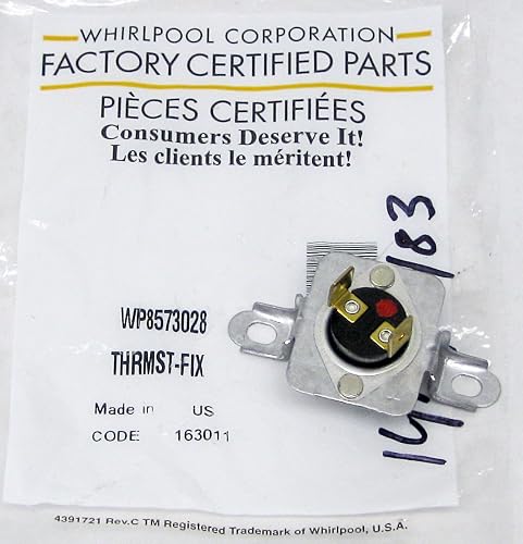 Whirlpool 8573028 Fixed Dryer Thermostat