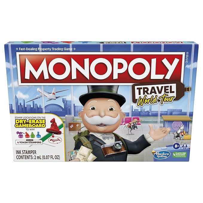 Monopoly – Travel World Tour Board Game, for Families and Kids Dry-Erase Gameboard – Borad Game for Boys and Girls Ages 8+ for 2-4 Players at Rs. 1188