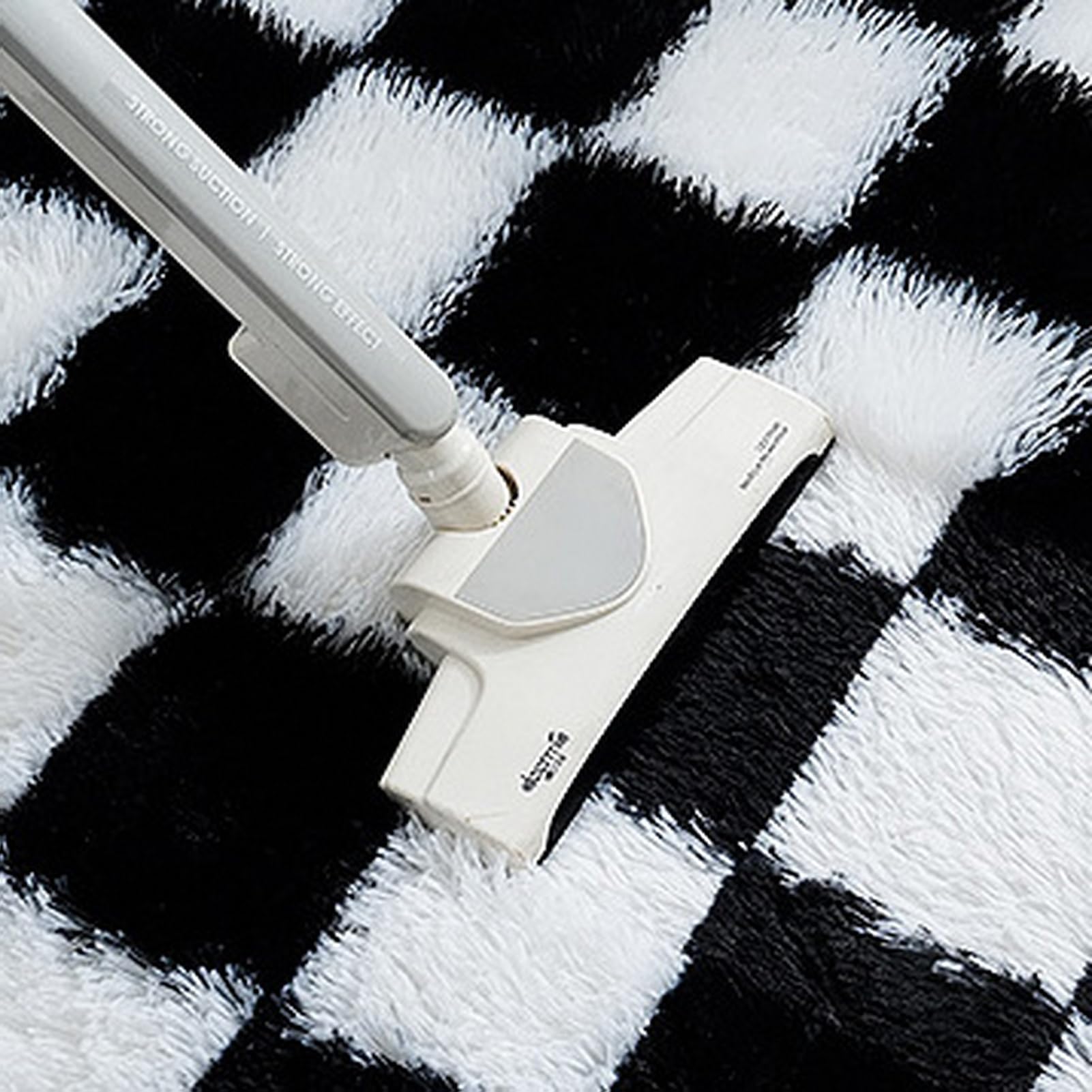 Lifup Teppich Rund Hochflor Teppich, Kariert Extra Weicher Flauschig Waschbar rutschfest für Wohnzimmer Schlafzimmer Grün-Weiß 2 120 x 120 cm