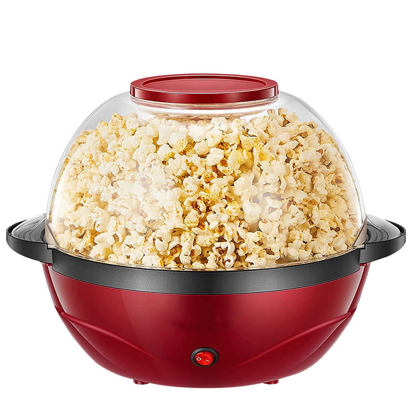 Elektryczna Maszyna Do Robienia Popcornu 850 W, 3,6 L Popcornu, | Powłoka Zapobiegająca Przywieraniu, Zdejmowana Pokrywa, Obsługująca Cukier, Olej I Masło, Urządzenie Do Robienia(red)