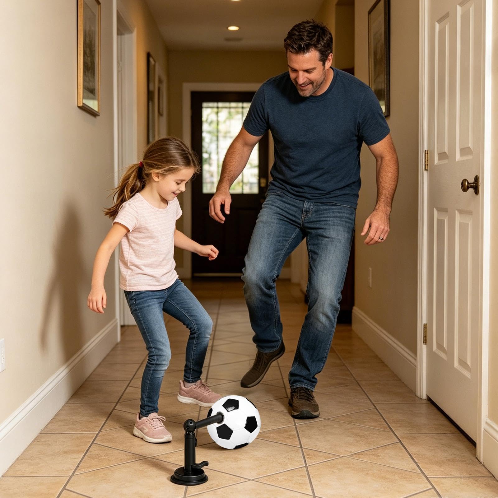 Ayuda de entrenamiento de fútbol, equipo de entrenamiento de fútbol, dispositivo de 1300 g con agarre , equipo de ayuda con configuración rápida, accesorio de suministro para el hogar para niños
