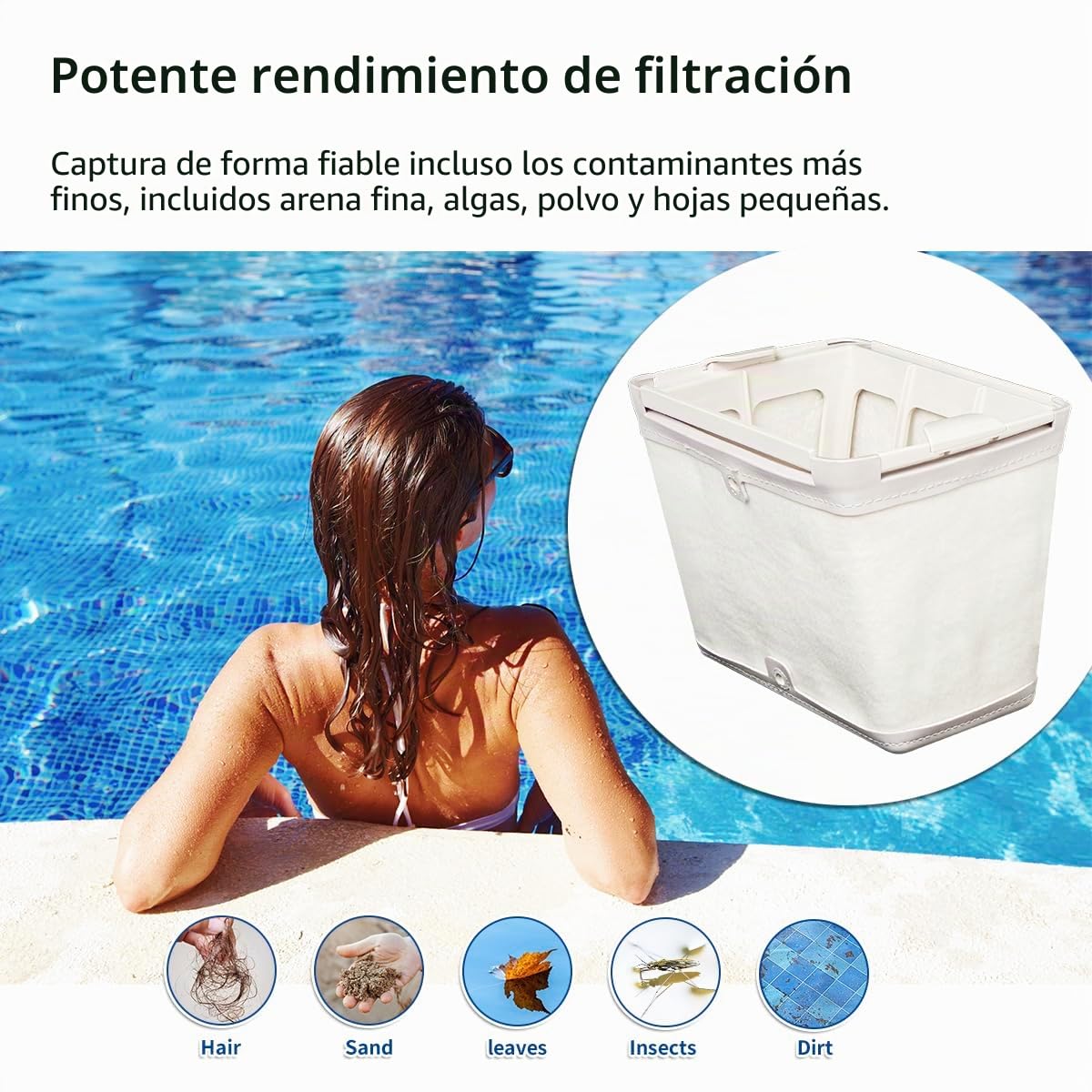 Paquete de 1 Cesta de Filtro Ultrafina Compatible con Aiper Scuba S1 limpiadores de Piscinas Robot, für Scuba S1 2025, Piezas de Mantenimiento Piscinas