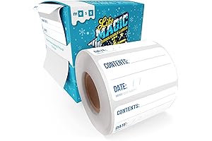 MESS Dissolvable Freezer Labels - 500 Removable Freezer Labels for Clear Food Containers