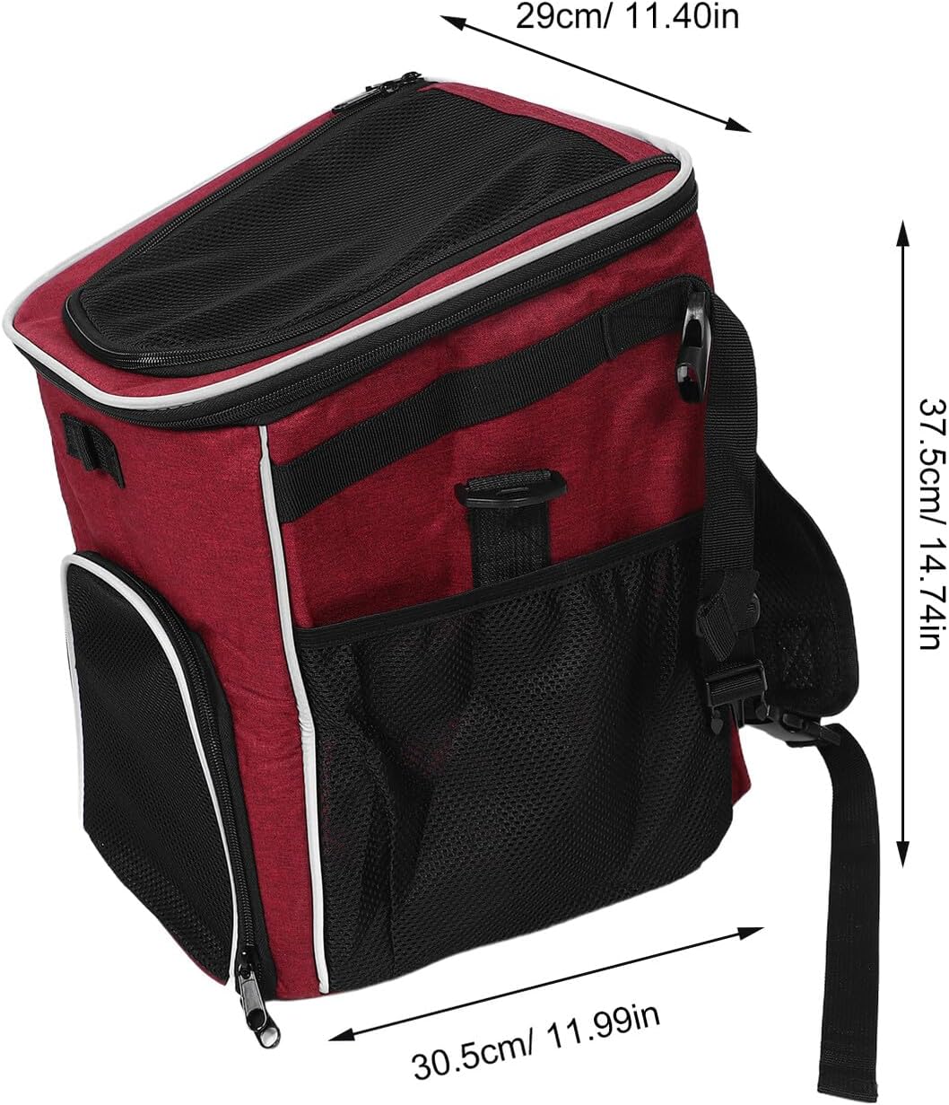 Cabilock Double Shoulder Cycling Dog Backpack with Removable Ventilated Mesh, Small Pet Travel Carrier for Bike Outdoor Hiking and Walking