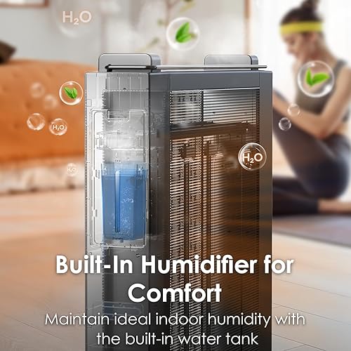 Miniatura 6 de Air Choice Calentador de espacio de convección, calentador de habitación completa de 1500 W para uso en interiores, habitación grande con