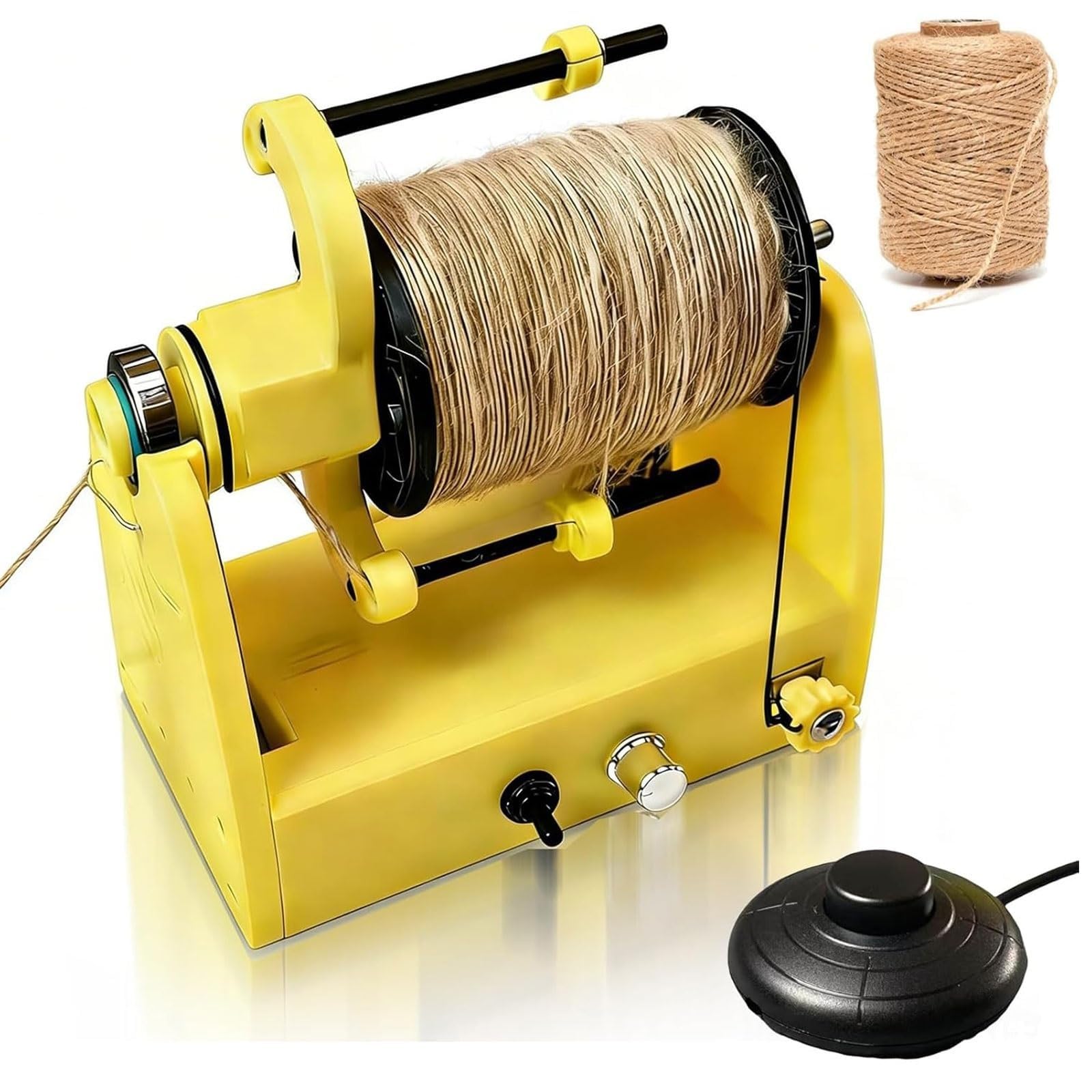 Filatrice per filati, ruota elettrica per filatura, spinner con interruttore a pedale, velocità regolabile 800 giri/min, per processi misti di rotazione, processi fai da te