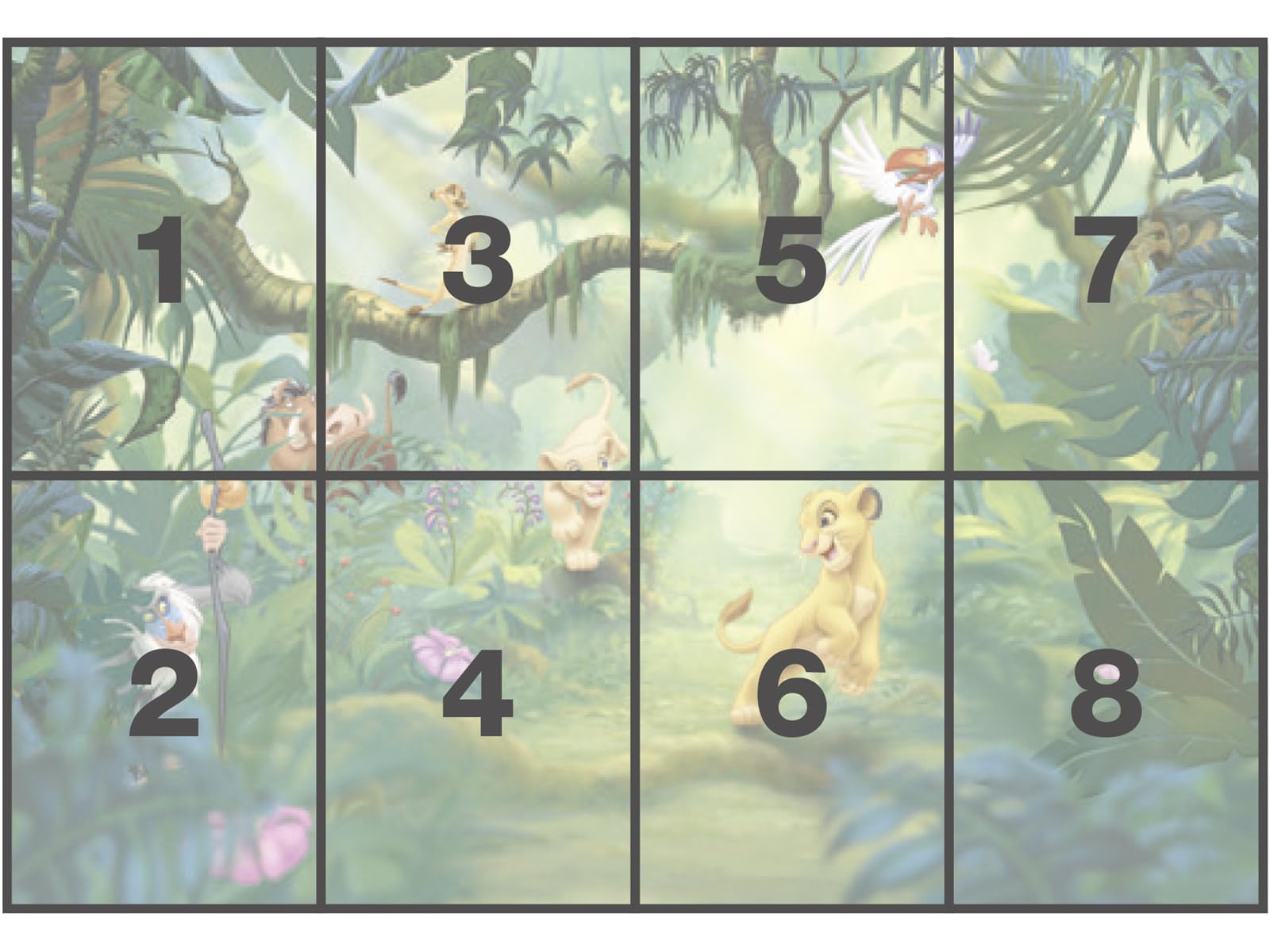 Papier Fototapete - Lion King Jungle - Größe 368 x 254 cm