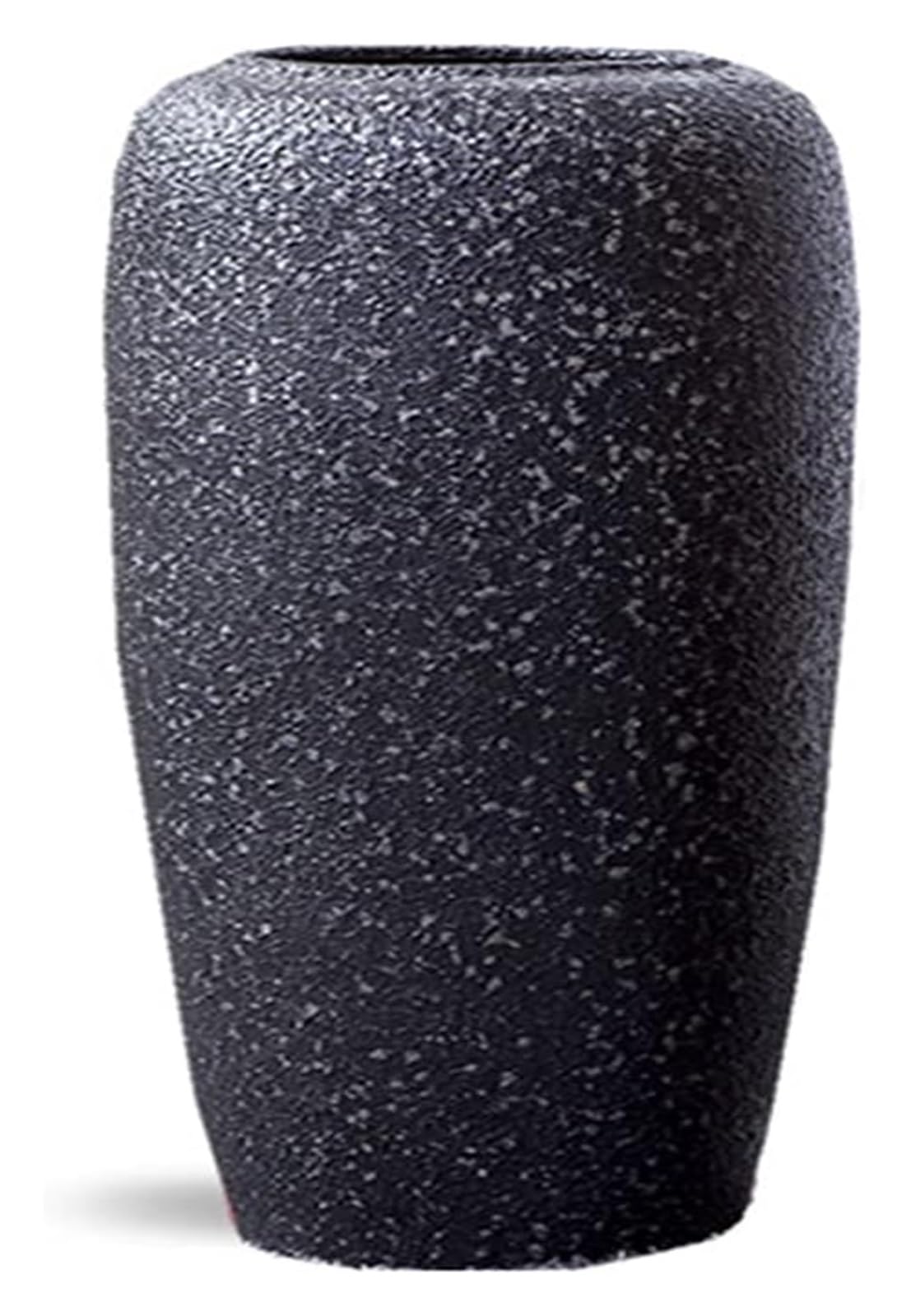 asdchZen Vase Floor Vase, Large Cylinder Ceramic Vase Matte Black Stoneware Vase, Retro Flower Arrangement Pottery Jar Ornament -Svart-80 Cm,Svart-80 cm