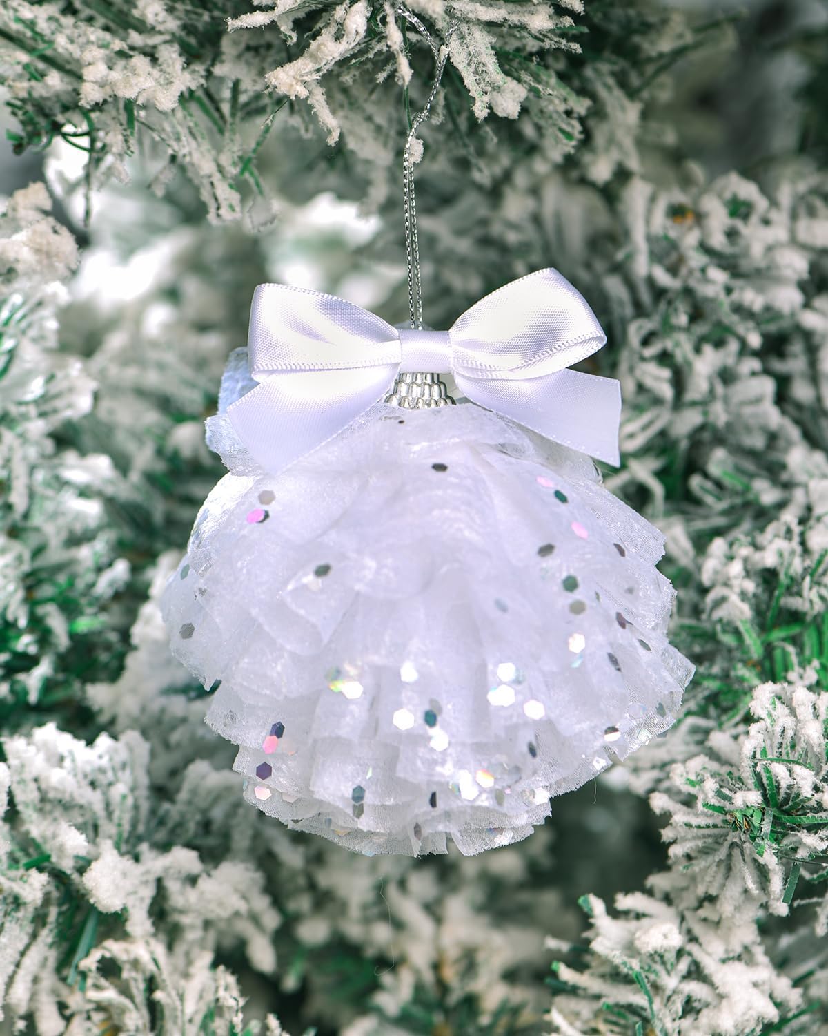 Rainbow Pana 100 Pack Self Adhesive Ribbon Bows White Bows Premade 2" Small Satin Bows for Balloons Package Craft Gift Wrapping Wedding Baby Shower Birthday Party Decorations - Image 2