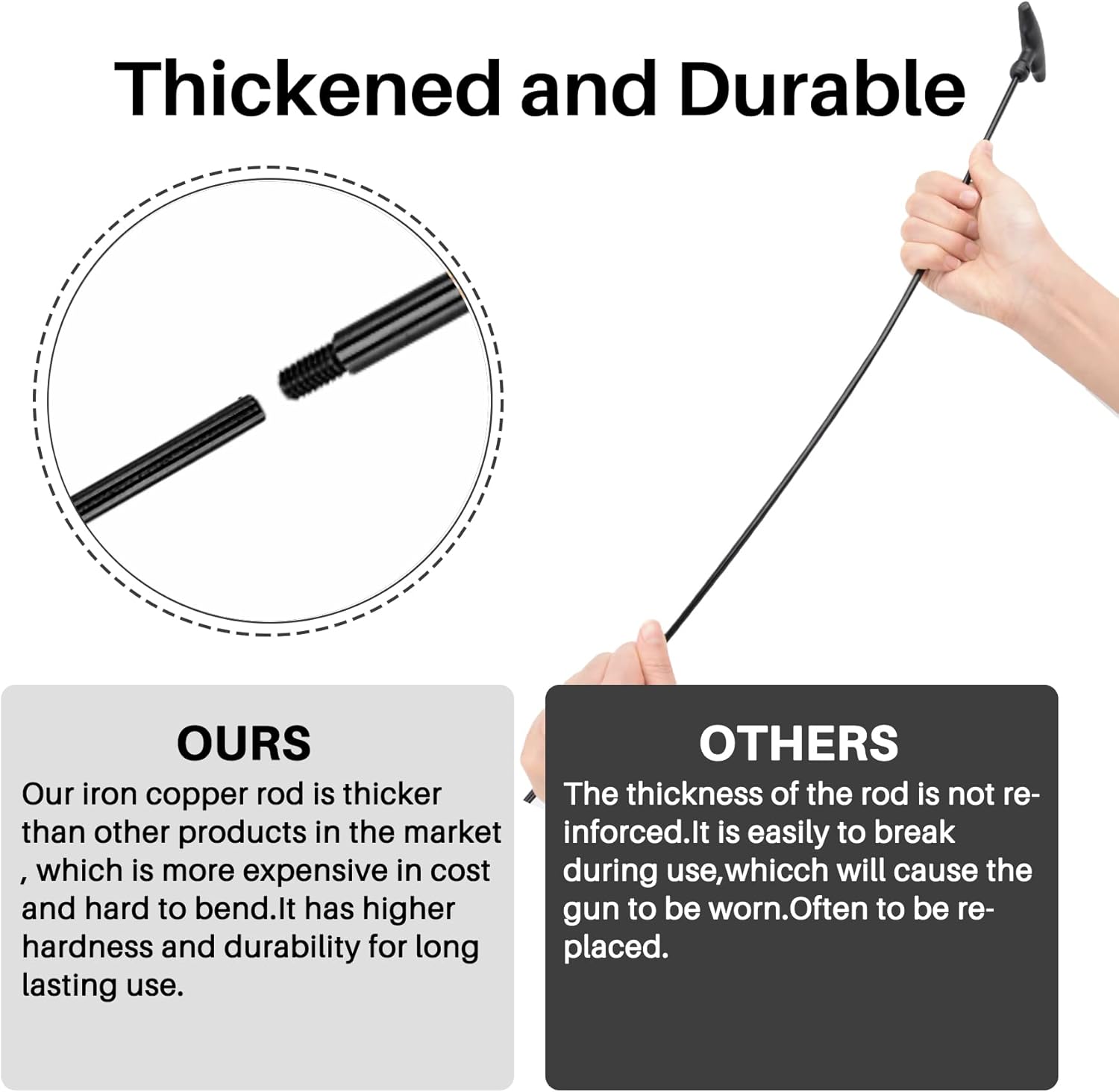 BOOSTEADY Pro Gun Cleaning Kit Universal Gun Cleaning Kit Handgun Shotgun Cleaning Kit for All Guns with High-end Brass Brushes, Mops, Jags, Reinforced Rods