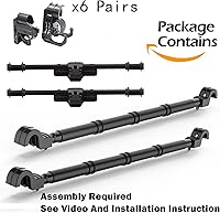 Vista 6 de Soporte para Caña de Pescar para Vehículos, Capacidad para 6 Cañas, Resistente Ajustable de 34-57 Pulgadas, Portacañas de Techo para Automóvil