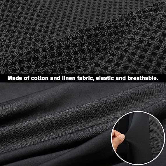 Giant Panda 1 Pair Breathable Universal Fit Car Front Seat Covers for Driver and Passenger Seats, Fit Most Trucks and SUVs, Black
