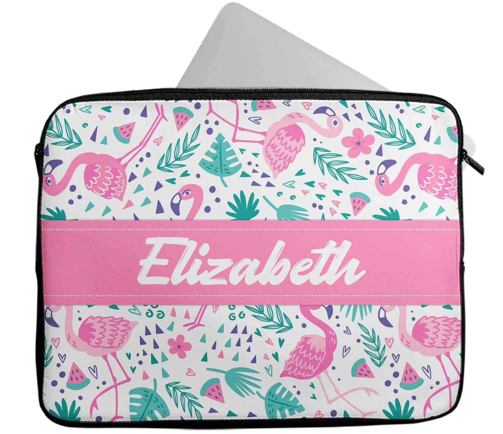 Personalized Flamingo Laptop Case Sleeve - Custom Name Neoprene Sleeve For Laptop/Tablet/Chromebook 7 thumbnail image