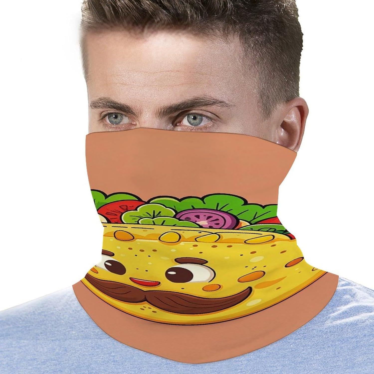 Neck Gaiter Mexican Corn Rolls Face Cover for Men Women Cold Weather Scarf Breathable Face Mask Wind-proof Balaclava Face Mask for Skiing Fishing Hiking Cycling