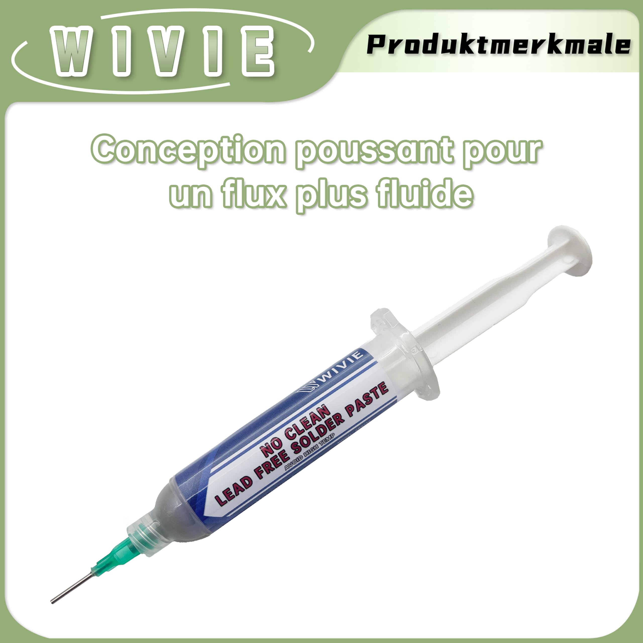 Sn42/Bi58 T4 Pasta saldante senza piombo, nessuna pulizia necessaria, punto di fusione 138 ℃, fornita da WIVIE (40 g)
