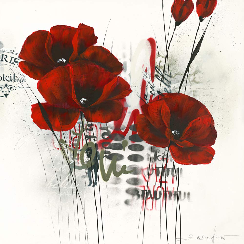 Impression directe sur verre acrylique Pavot d'hiver 30x30 cm