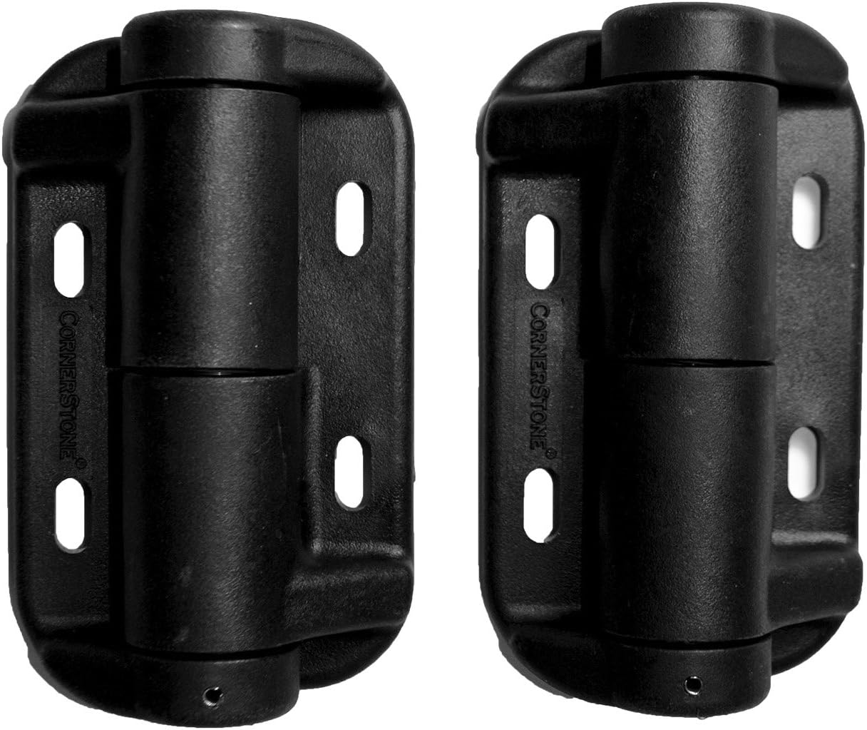 Cornerstone Black Adjustable Hinges for Aluminum Fencing | No Alignment Legs | CH101V-SD-BK