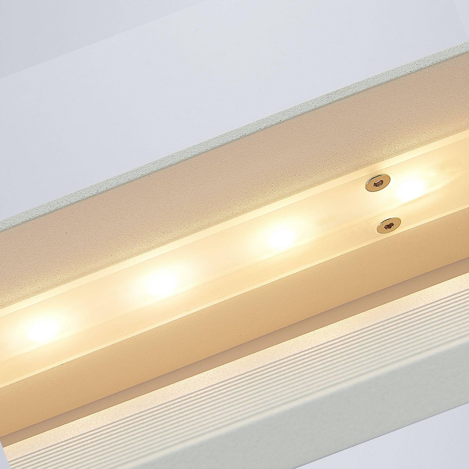 Lindby LED Wandleuchte, Wandlampe Innen Lonisa (Modern) in Weiß aus Metall (1 flammig) - Wandstrahler Wandbeleuchtung Schlafzimmer/Wohnzimmer Licht nach oben & unten Wohnzimmerleuchte