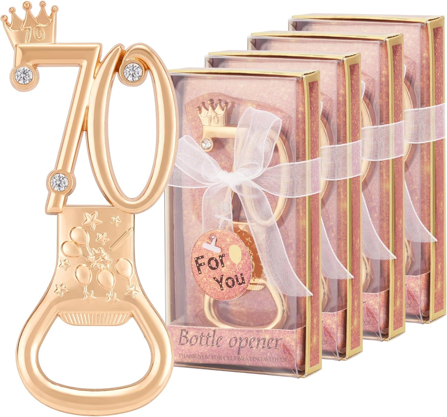 24 Packs 50th Bottle Opener, Gifts for 50th Birthday Party Favors, Wedding Anniversary Party Return, Gifts or Souvenirs for Guests, Theme Party Decorations