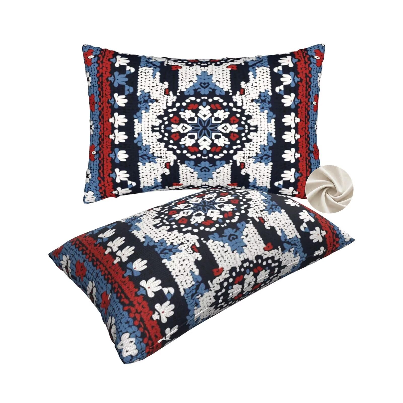 Housses de coussin 50x80 cm lot de 2 style Afrique ethnique pour décoration de canapé du salon