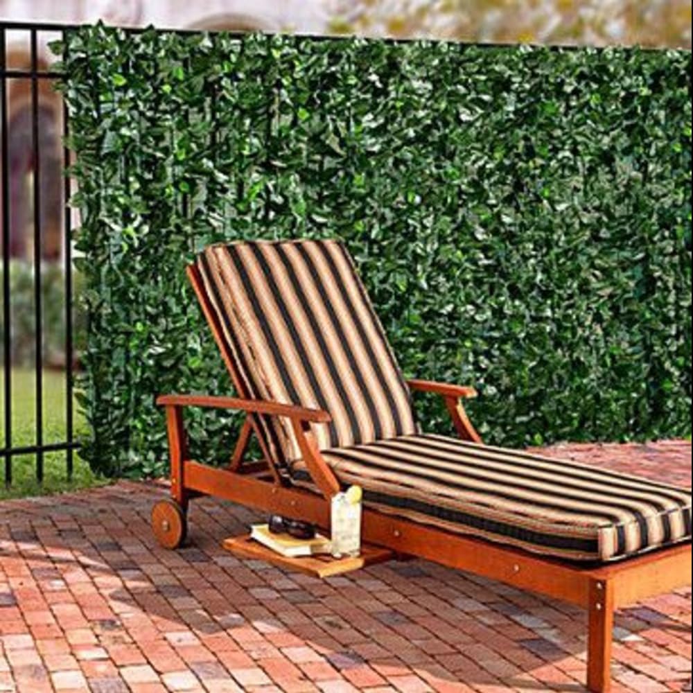 𝐉𝐎𝐇𝐍'𝐒𝐃𝐄𝐂𝐎𝐑 Faux Ivy Privacy Screen | UV-Resistant Artificial Hedge Wall Roll for Indoor & Outdoor Decor | Garden Privacy Screen & Backyard Screening Plants (1x1 Meter)