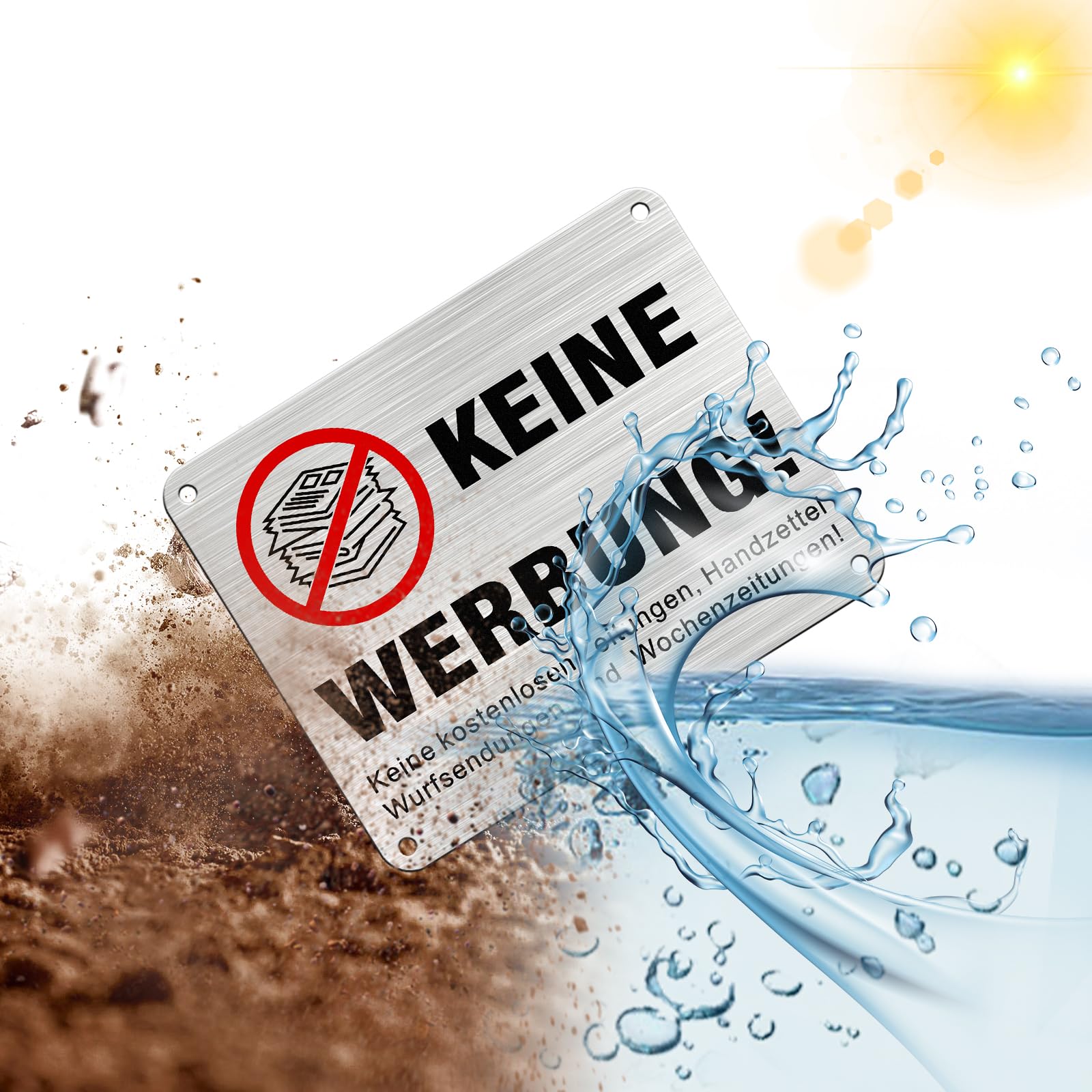 5 Stück Bitte Keine Werbung Schild Aufkleber Briefkasten 67 * 21mm Hinweis "Bitte Keine Werbung Und Keine Kostenlosen Zeitungen Einwerfen!" Für Briefkasten