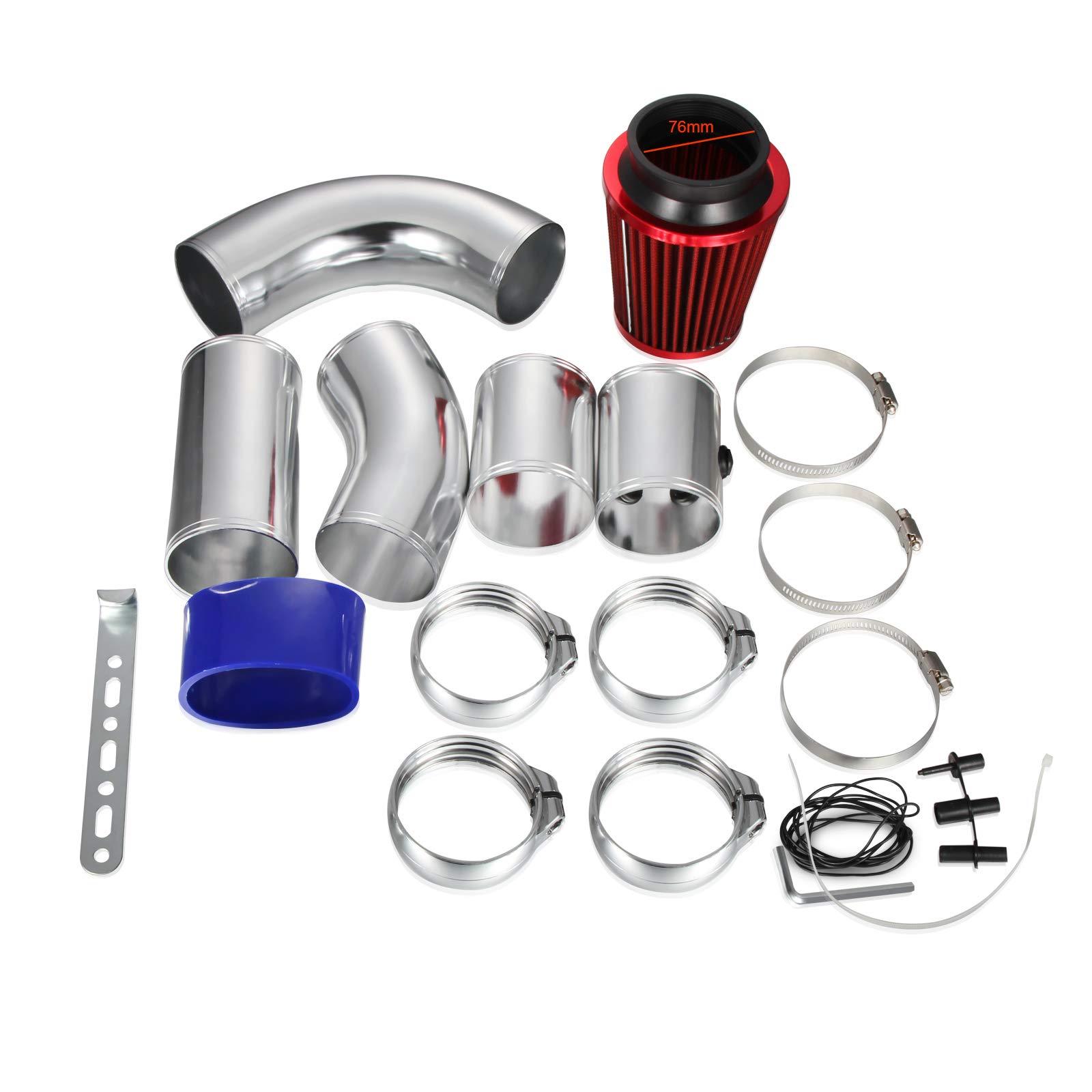 Madlife Garage - Filtro Aria Universale A Cono 76 Mm, Ad Alto Flusso, Lavabile E Riutilizzabile