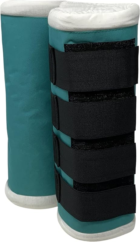 Bandagem rápida de nylon para pernas de cavalos Showman Teal — Par