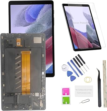 علامة التبويب غالاكسي A7 لايت استبدال الشاشة مع الإطار، T220 شاشة LCD استبدال شاشة تعمل باللمس الجمعية لسامسونج غالاكسي علامة التبويب A7 لايت T220 T227 8.7 بوصة لا يصلح لإصدار T225
